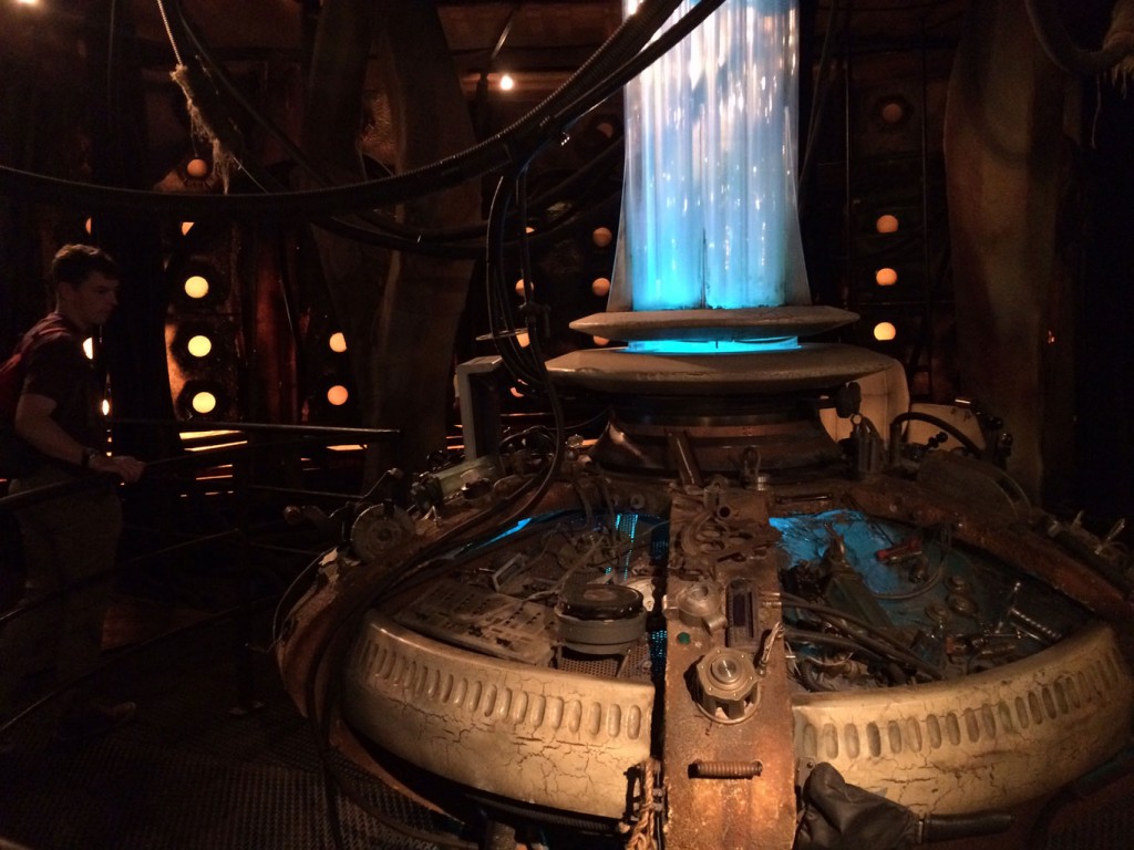 We got a view of the actual old Tardis set in the Dr. Who Experience.