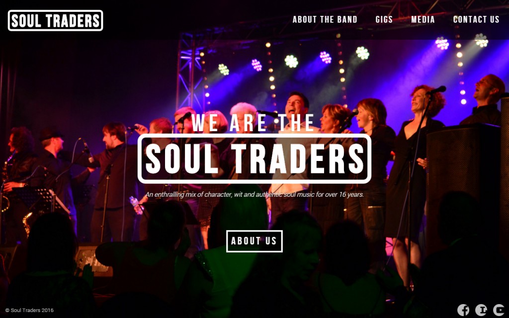 The brand new homepage of the soul traders site.
