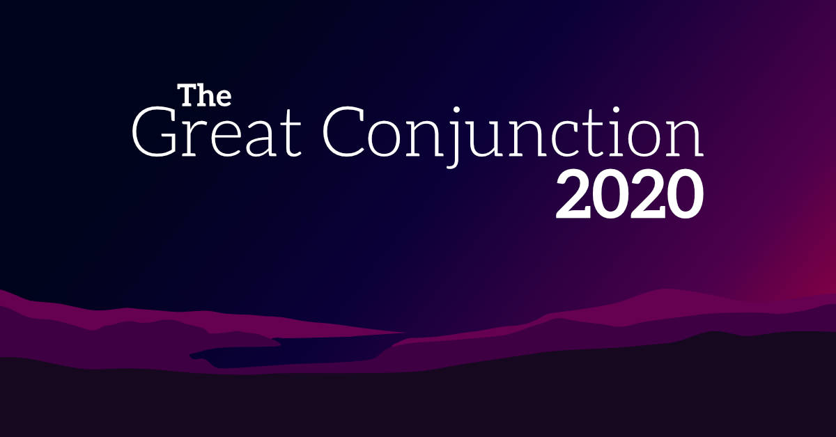 Great Conjunction 2020 logo and background